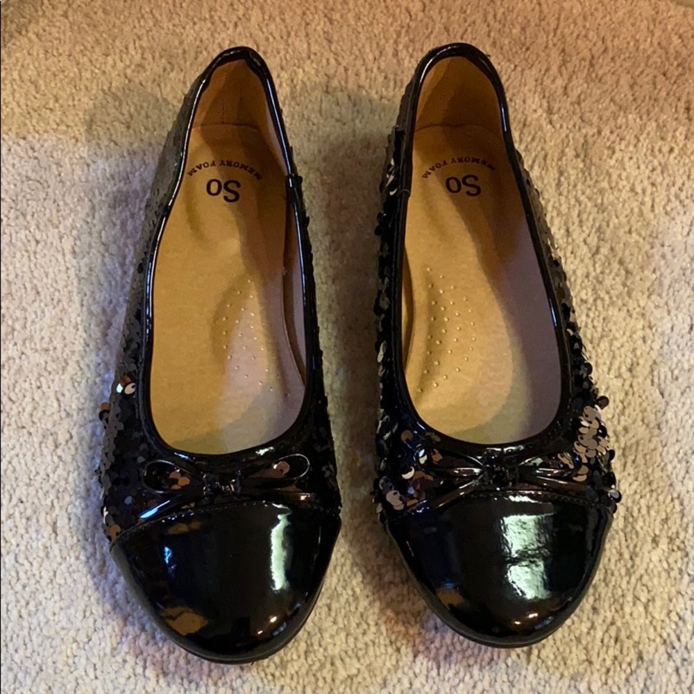 Black Sequin Slides